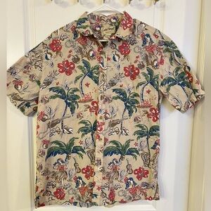Cooke Street Honolulu Men’s Hawaiian Shirt M – 100% Cotton Aloha Hula Print